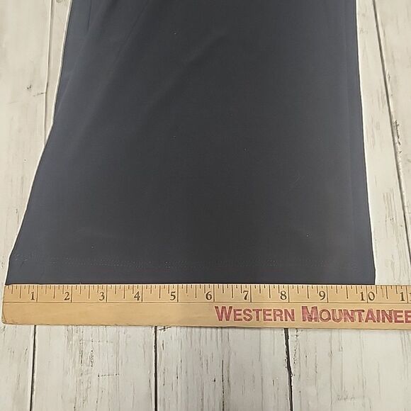 Iman Black Wide Leg Mid Rise Pull On Elastic Waistband Jersey Knit Pants Small - Picture 8 of 11